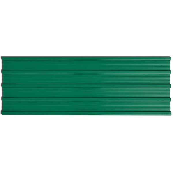 vidaXL Pannelli per Tetto Verde 129 x 45 cm Metallo