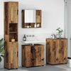 vidaXL Set di mobili per il bagno con porta 4 pcs Legno vecchio