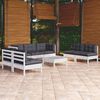 vidaXL Set Divani da Giardino 8 pz con Cuscini Legno Massello di Pino