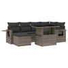 vidaXL Set Divani da Giardino 7 pz con Cuscini Grigio in Polyrattan