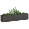 vidaXL Fioriera Nera 200x40x40 cm Acciaio Laminato a Freddo
