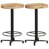 vidaXL Sgabelli da Bar 2 pz 66 cm in Legno Massello di Mango