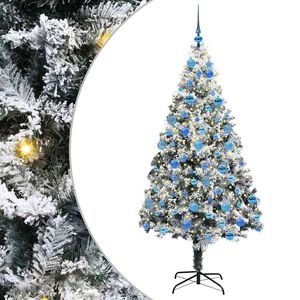 vidaXL Albero di Natale artificiale con 300 LED Bianco 180 cm