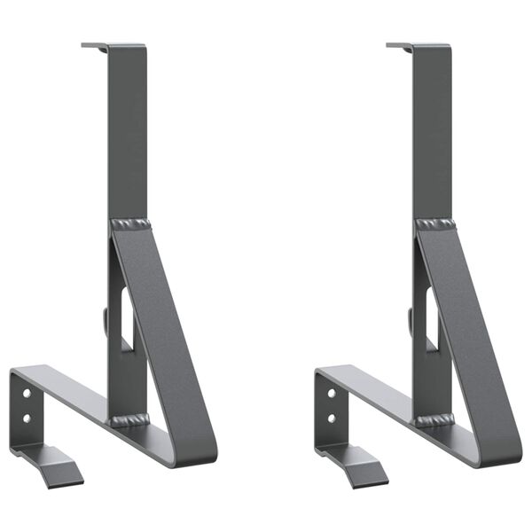 vidaXL Supporto per guardia della neve 2 pcs Antracite Acciaio