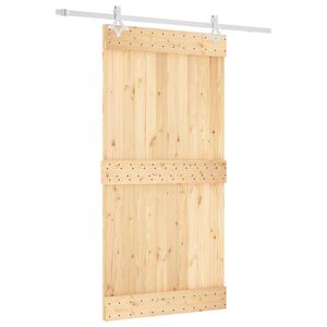 vidaXL Porta scorrevole Naturale e Bianco 100 x 210 cm