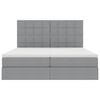 vidaXL Letto con Contenitore con materasso Grigio chiaro 180 x 200 cm