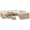 vidaXL Set Divano da Giardino 13 pz 12-Numero di posti Beige e Crema
