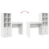 vidaXL Scrivania con cassetto 2 pcs Bianco