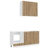 vidaXL Unit&agrave; Cucina LYON 5 pz Rovere Artigianale Legno ingegnerizzato