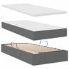vidaXL Letto con contenitore e materasso Grigio scuro 90 x 190 cm