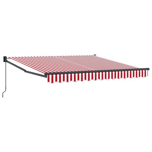 vidaXL Tenda Retrattile Rigato Rosso e Bianco 300 x 250 cm