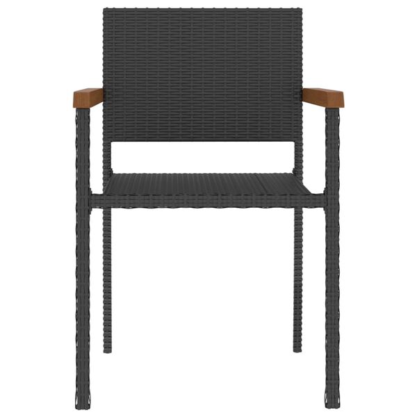 vidaXL Set da Pranzo da Giardino in Polyrattan Nero