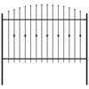 vidaXL Recinzione a punte ASTEN 200 x 166 cm Nero