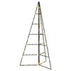 vidaXL Albero di Natale in metallo con LED KUOPIO 100 cm Bianco caldo