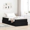 vidaXL Letto con contenitore e materasso Nero 90 x 190 cm Poliestere