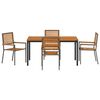 vidaXL Set da Pranzo per Giardino 5 pcs Grigio 150 x 90 x 75 cm
