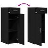 vidaXL Credenza con cassetto Rovere Nero 30 x 42,5 x 93 cm