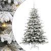 vidaXL Albero di Natale Artificiale con Rami Pieghevoli Bianco 180 cm