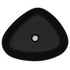 vidaXL Lavabo Triangolo in Ceramica Nero 50,5x41x12 cm