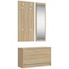 vidaXL Set Scarpiera 3 in 1 Rovere Sonoma Legno Aggregato