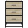 vidaXL Comodino Rovere Sonoma 40x34,5x60cm Legno Multistrato e Metallo