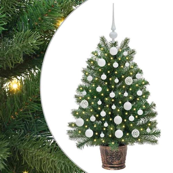 vidaXL Albero di Natale artificiale con 150 LED Verde 95 cm PE e PVC