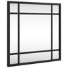 vidaXL Specchio da Parete Nero 30x30 cm Quadrato in Ferro