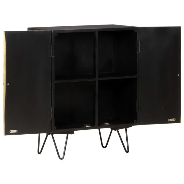 vidaXL Credenza con Frontale in Ottone 60x30x74 cm in Legno di Mango