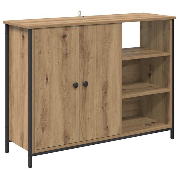vidaXL Credenza Rovere artigianale 100 x 33 x 75 cm Legno multistrato