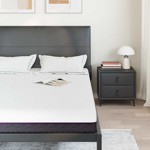 vidaXL Materasso Bianco e Grigio 140 x 190 cm Tessuto Jacquard