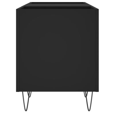 vidaXL Mobile Porta Dischi Nero 121x38x48 cm in Legno Multistrato