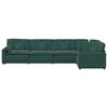 vidaXL Divano Modulare con Cuscini in Velluto Verde Scuro