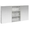 vidaXL Set di Armadi da Bagno 3 pz Grigio Cemento 120 x 10,5 x 60,5 cm