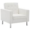 vidaXL Poltrona Bianca 75x70x75 cm Similpelle