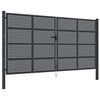 vidaXL Cancello da Giardino Antracite 400x175 cm in Acciaio
