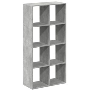 vidaXL Libreria Divisorio Grigio Cemento 69,5x29x137,5cm in Truciolato