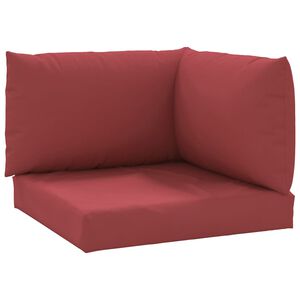 vidaXL Cuscini per Pallet 3 pz Rosso Vino in Tessuto Oxford