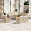 vidaXL Set Divani da Giardino 12 pz con Cuscini Beige in Polyrattan