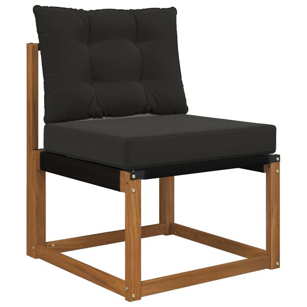 vidaXL Cuscino per divano da esterno 2 pcs Nero Poliestere