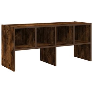vidaXL Scarpiera Impilabile Rovere Fumo 89,5x30x40 cm