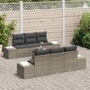 vidaXL Set Divano da Giardino con cuscino 8 pcs Grigio polyrattan