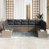 vidaXL Set Divano da Giardino con cuscino 9 pcs Grigio Poly Rattan
