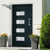 vidaXL Porta d'Ingresso in Alluminio e PVC Antracite 110x210 cm