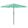 vidaXL Ombrellone Giardino con Palo in Acciaio Verde 324x324x247 cm