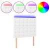 vidaXL Testiera a LED Bianco 90x5x118/128 cm in Similpelle
