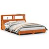 vidaXL Letto senza Materasso Marrone Cera 120x200 cm in Legno di Pino