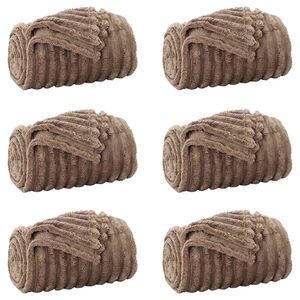 vidaXL Coperte da Pile 6 pz Cammello 200 x 150 cm 4.75 kg Panno