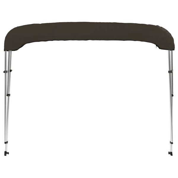 vidaXL Bimini di Prua con Tendalino 3 Archi Nero 183x196x137 cm