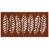 vidaXL Decorazione Muro da Giardino 105x55 cm Foglia Acciaio Corten