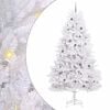vidaXL Albero di Natale Artificiale con Rami Pieghevoli Bianco LED